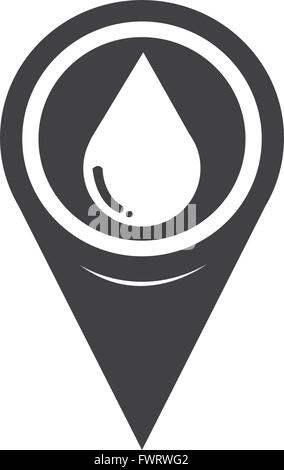 Map Pointer Water Drop Icon Stock Vector