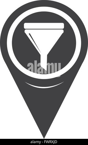 Map Pointer Oil Fill Icon Stock Vector