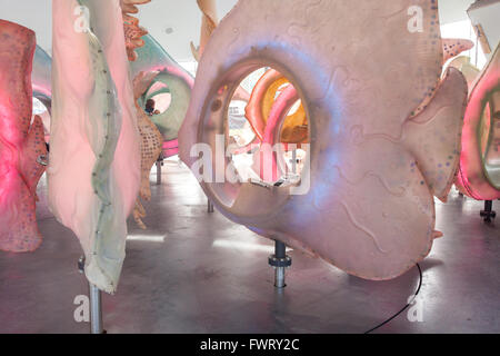 The Seaglass carousel, Battery Park, Manhattan, New York City, United States of America. Stock Photo