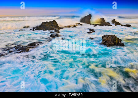 waves on beach in Maui Stock Photo