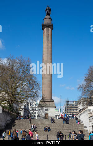 Duke of York Column by The Mall in London commemorating Prince Frederick, built in 1832 Stock Photo