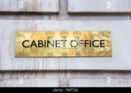 Cabinet Office sign in Whitehall, Westminster, London Stock Photo