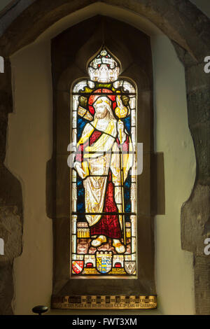 Interior of St Mary's church in Friston, East Sussex, England. Stock Photo