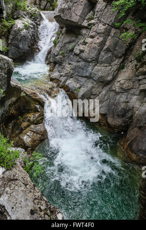 Waterfall in Olympus Mountains Stock Photo