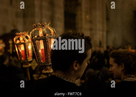 Penitent, Easter in Valladolid, Castilla y Leon, Spain, Europe. Stock Photo