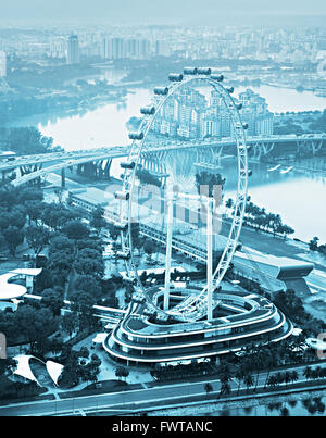 Singapore Flyer - the Largest Ferris Wheel in the World Stock Photo