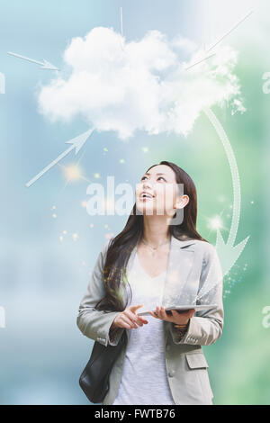 Cloud computing image Stock Photo