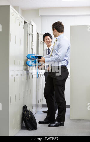 Multi-ethnic business people in the office Stock Photo