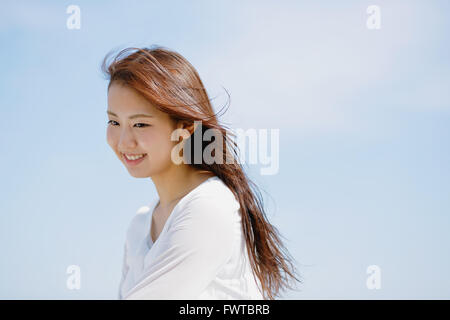 Young Japanese woman portrait Stock Photo