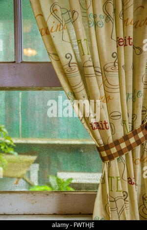 Curtains in cafe on Maui Stock Photo