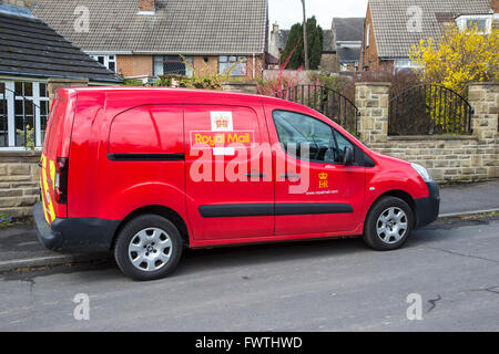 English Royal Mail Post Office van in Post Office Red livery Stock Photo