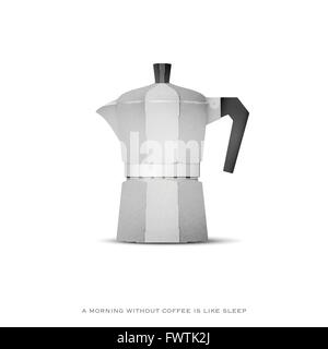 Classic metal coffee maker Royalty Free Vector Image