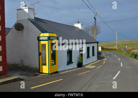 20th century Irish Telephone Box in Carrowmenagh, Innishowen, County Donegal, Ireland. Stock Photo