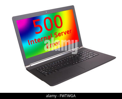 HTTP Status code on a laptop screen  - 500, Internal Server Error Stock Photo