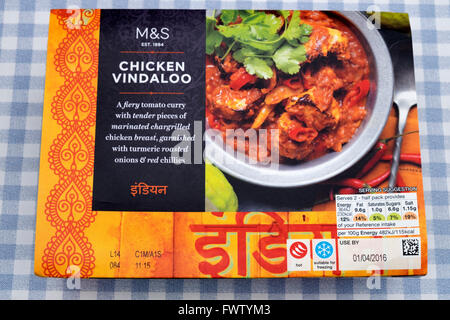 M&S chicken Vindaloo ready meal Stock Photo