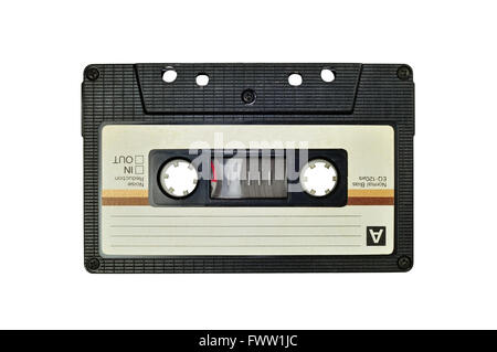 Cassette tape, isolated on white Stock Photo