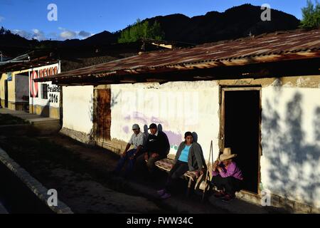 Typical house in Sapalache ' Las Huaringas '  - HUANCABAMBA.. Department  of Piura .PERU Stock Photo