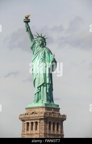 Statue of Liberty photographed from the Staten Island Ferry, New York City, United States of America. Stock Photo