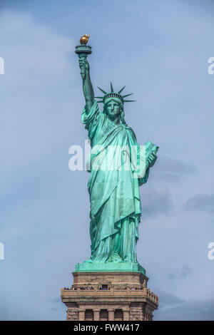 Statue of Liberty photographed from the Staten Island Ferry, New York City, United States of America. Stock Photo