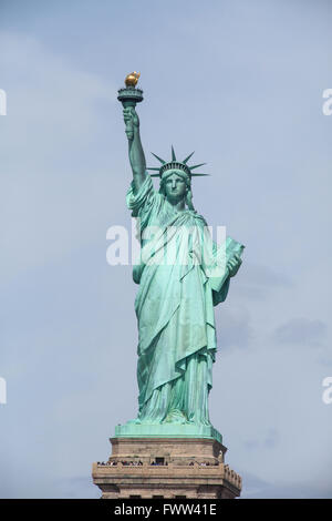 Statue of Liberty photographed from the Staten Island Ferry, New York City, United States of America. Stock Photo