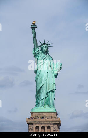 Statue of Liberty photographed from the Staten Island Ferry, New York City, United States of America. Stock Photo