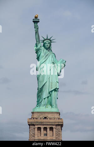 Statue of Liberty photographed from the Staten Island Ferry, New York City, United States of America. Stock Photo