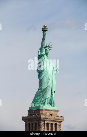 Statue of Liberty photographed from the Staten Island Ferry, New York City, United States of America. Stock Photo