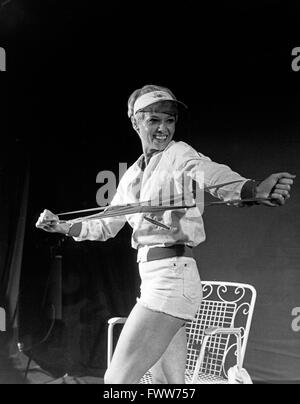 Fernsehansagerin und Moderatorin Hanni Vanhaiden, Deutschland 1970er Jahre. German TV presenter Hanni Vanhaiden, Germany 1970s. Stock Photo
