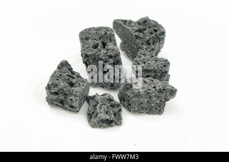 Sweet coal closeup isolated on white background Stock Photo