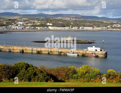 Douglas bay with Tower of Refuge Stock Photo