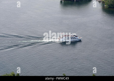 Gananoque boatline cruise in the St. Lawrence near Gananoque, Ont., on June 28, 2014. Stock Photo