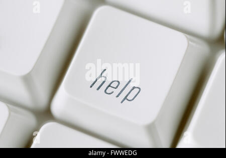 Close up of a Computer Keyboard Help Key Stock Photo