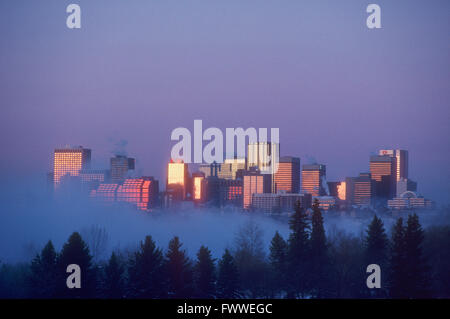 Edmonton City Skyline, Edmonton, Alberta, Canada Stock Photo