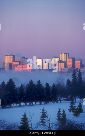 Edmonton City Skyline, Edmonton, Alberta, Canada Stock Photo
