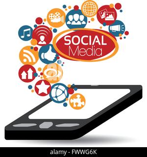 Illustration Vector Graphic Social Media for the creative use in graphic design Stock Vector