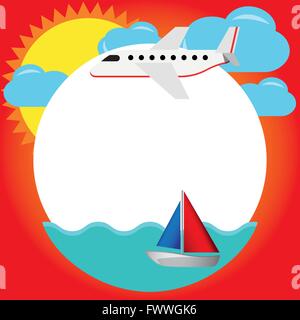 Illustration Graphic Vector Summer, Travel, Holiday for different purpose Stock Vector