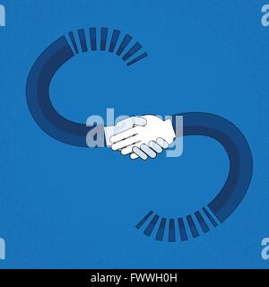 Abstract Handshake Business Man Agreement Concept Businessmen Hand Shake Stock Vector