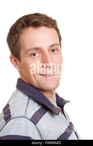 Happy confident man smiling into the camera Stock Photo