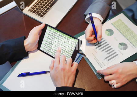 financial planning, business team working on marketing strategy Stock Photo