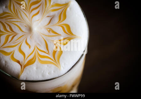 Close up of a wonderful glass of ice coffee Stock Photo