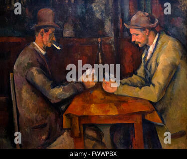 The Card Players, Les Joueurs de Cartes, by Paul Cezanne, 1890-1895, Musee D'Orsay Museum & Art Gallery Paris France Europe Stock Photo