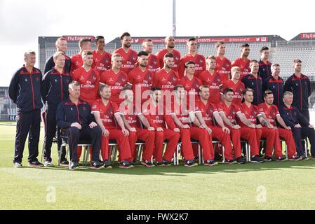 Manchester  UK  8th April 2016  Lancashire County Cricket Club holds  its annual pre-season Media Day, when team and individual photographs and interviews are available. Credit:  John Fryer/Alamy Live News Stock Photo