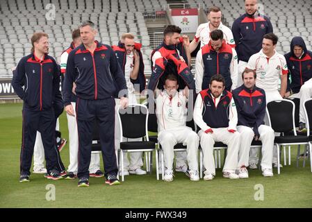 Manchester  UK  8th April 2016  Lancashire County Cricket Club holds  its annual pre-season Media Day, when team and individual photographs and interviews are available. Credit:  John Fryer/Alamy Live News Stock Photo