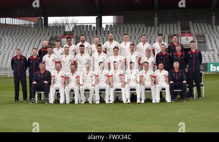 Manchester  UK  8th April 2016  Lancashire County Cricket Club holds  its annual pre-season Media Day, when team and individual photographs and interviews are available. Credit:  John Fryer/Alamy Live News Stock Photo