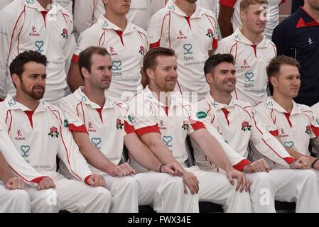 Manchester  UK  8th April 2016  Lancashire County Cricket Club holds  its annual pre-season Media Day, when team and individual photographs and interviews are available. Credit:  John Fryer/Alamy Live News Stock Photo