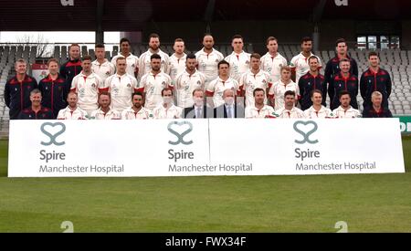 Manchester  UK  8th April 2016  Lancashire County Cricket Club holds  its annual pre-season Media Day, when team and individual photographs and interviews are available. Credit:  John Fryer/Alamy Live News Stock Photo