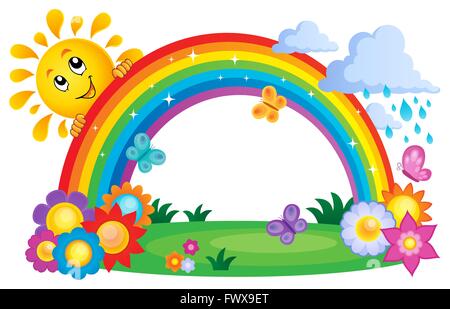 Rainbow topic image 2 - picture illustration Stock Photo - Alamy