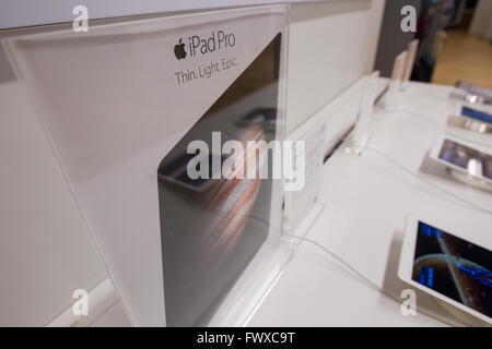 iPhone and iPads at the Jump+ Apple store in Kingston, Ont.,  on Wednesday Jan. 27, 2016. Stock Photo