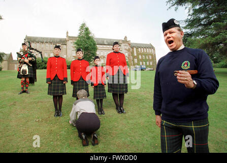 Queen Victoria School, Dunblane. Pupil inspection. Stock Photo