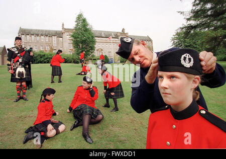 Queen Victoria School, Dunblane. Pupil inspection. Stock Photo